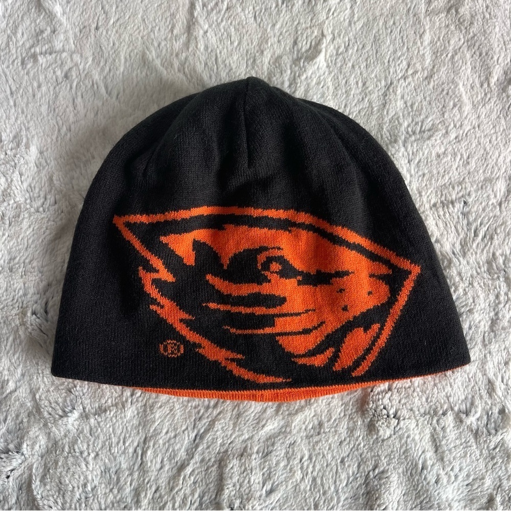 Columbia Oregon State Black and Orange Knit Beanie
